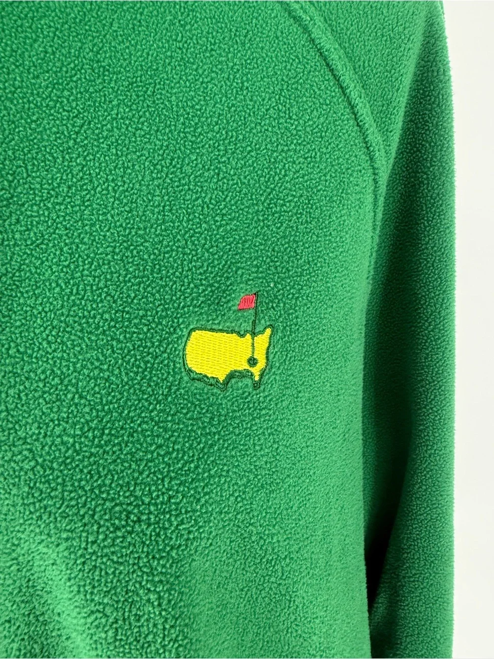 Masters Collection Classic Green Half-Zip Fleece Pullover size Large
